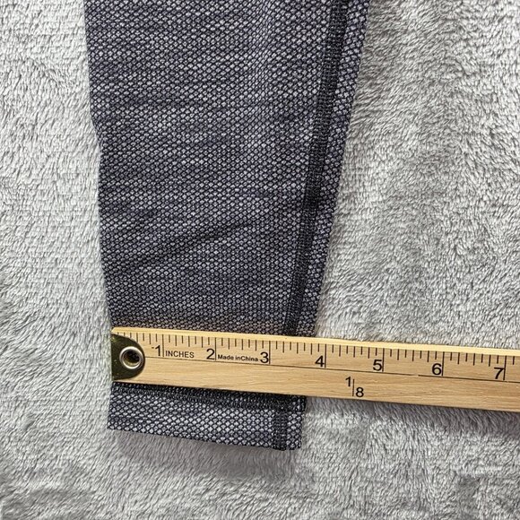Lululemon Pants Womens 2 Gray Heathered Yoga Leggings Stretch Full Length Gym - Picture 8 of 8